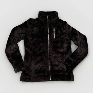 NWT DKNY Women’s Small Soft Fleece Jacket Full Zip, Black